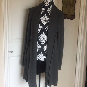 Dark Grey Mid Length Cardigan